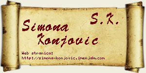 Simona Konjović vizit kartica